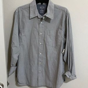 Men’s long  sleeve roll up striped shirt